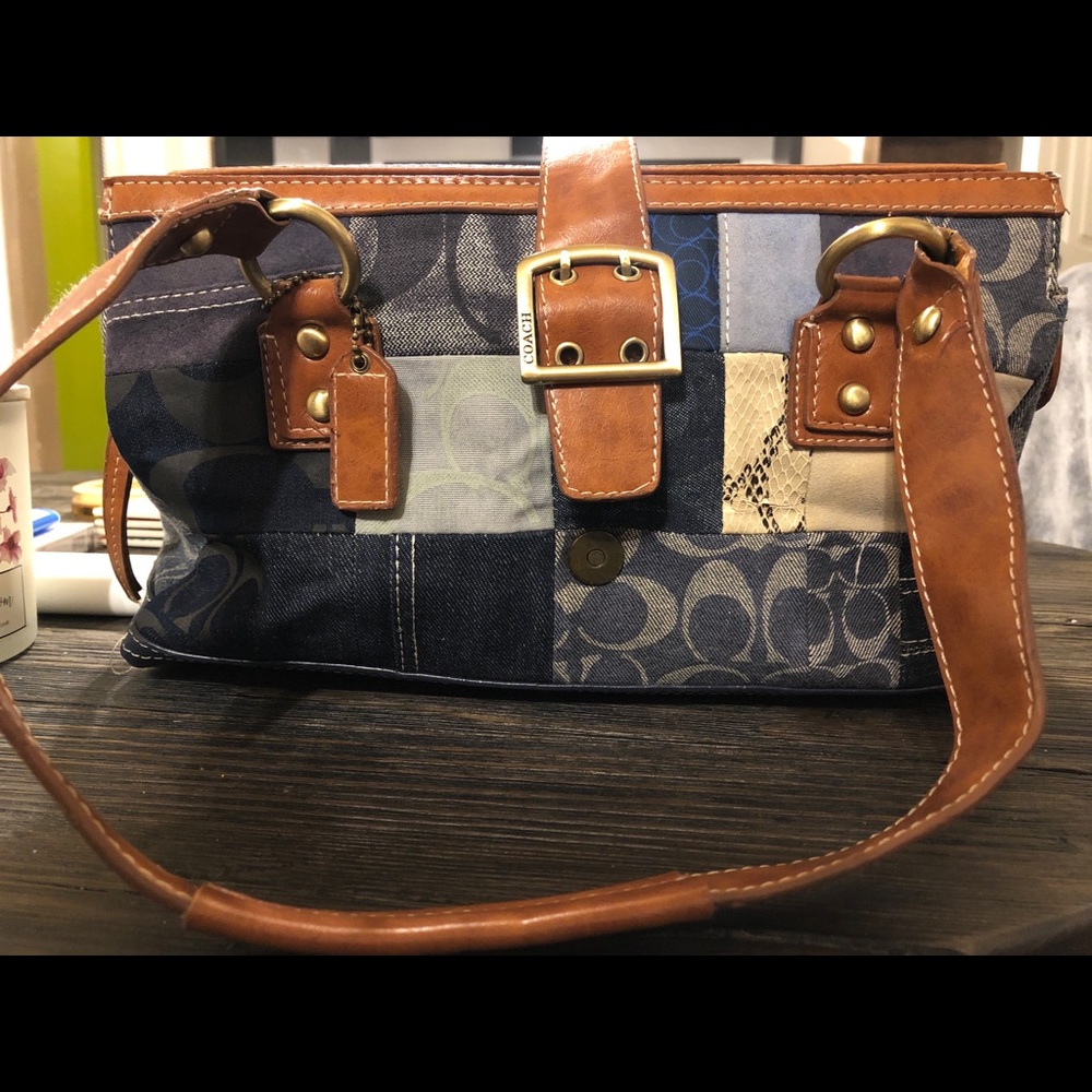 Coach patchwork denim bag